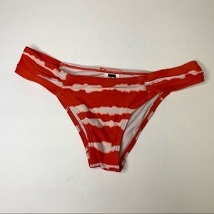 Roxy Tie-Dye Striped Bikini Bottoms